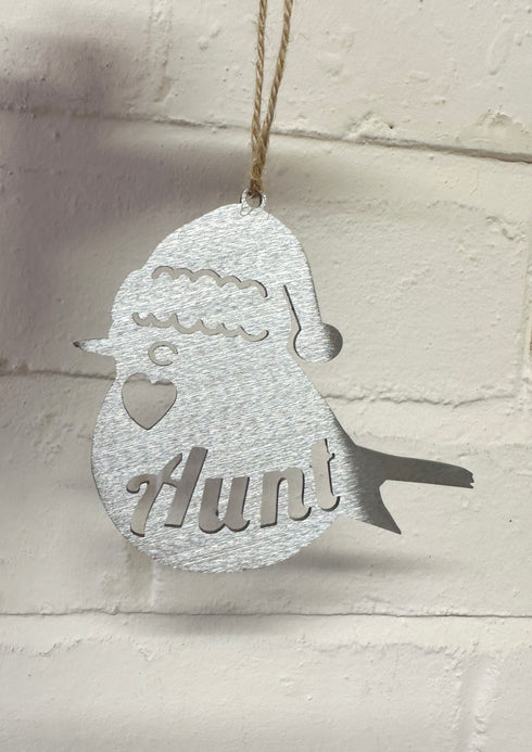 Aunt Christmas Steel Robin